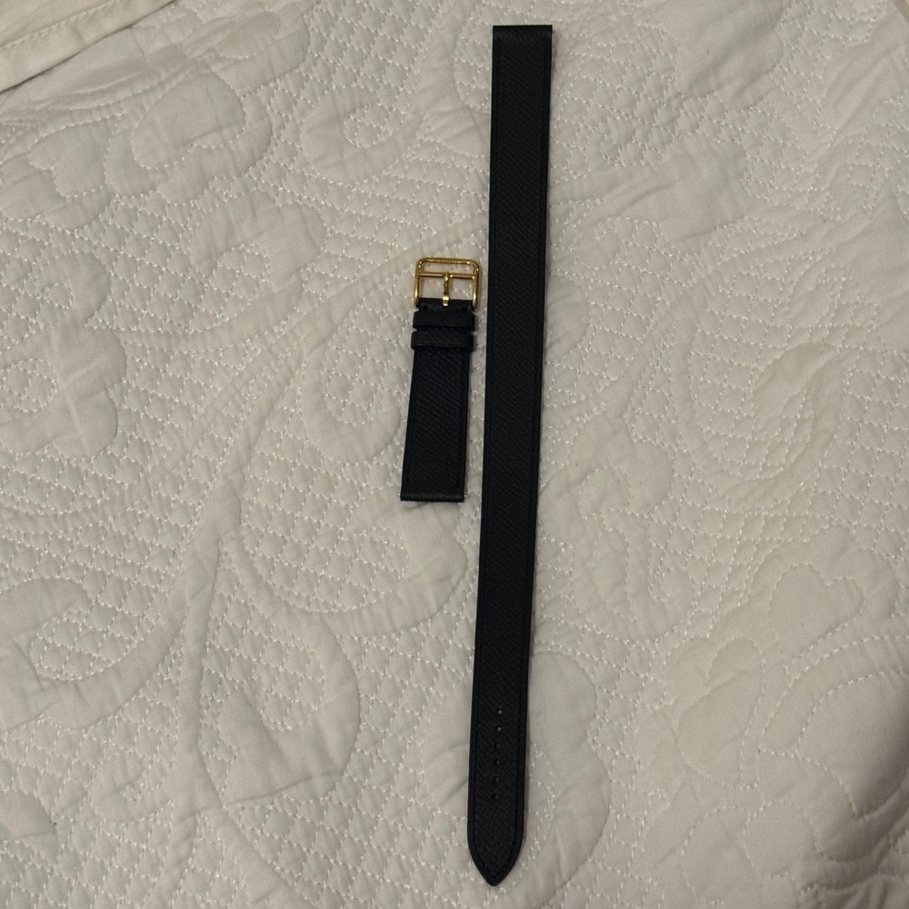 Hermes cuir epsom noir double tour watch strap